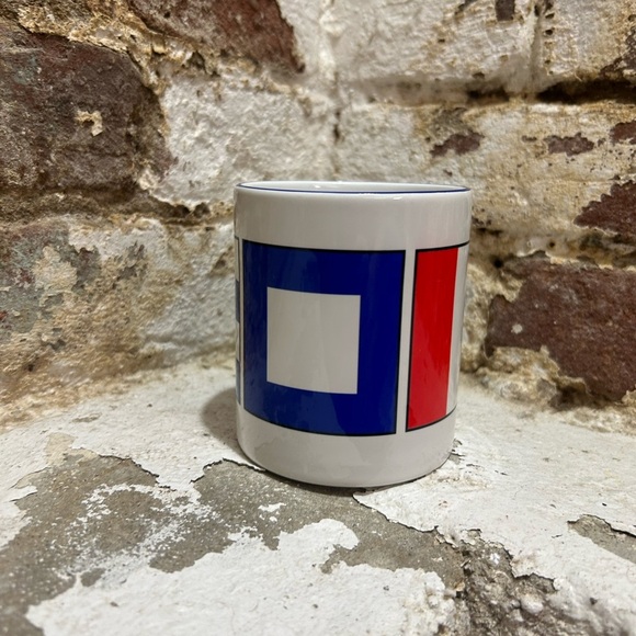 Vintage Newport Sailing Flag Mug in Blue, Red and White.  Come Sail Away With Me - Picture 5 of 7